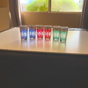 # Rare Vintage Find. #Collectible. M. Missary Paris Gold Gilding Shot Glasses